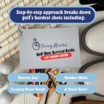 Swing Minder Golf Reference Cards | Ultimate Pocket Survival Guide and Golf Instruction Booklet | Compact Waterproof PVC Cards for Troublesome Shots | Clip-on Carabiner for Your Golf Bag (LEFT-HANDED)