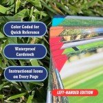 Swing Minder Golf Reference Cards | Ultimate Pocket Survival Guide and Golf Instruction Booklet | Compact Waterproof PVC Cards for Troublesome Shots | Clip-on Carabiner for Your Golf Bag (LEFT-HANDED)