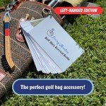 Swing Minder Golf Reference Cards | Ultimate Pocket Survival Guide and Golf Instruction Booklet | Compact Waterproof PVC Cards for Troublesome Shots | Clip-on Carabiner for Your Golf Bag (LEFT-HANDED)