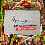 Swing Minder Golf Reference Cards | Ultimate Pocket Survival Guide and Golf Instruction Booklet | Compact Waterproof PVC Cards for Troublesome Shots | Clip-on Carabiner for Your Golf Bag (LEFT-HANDED)