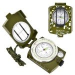 GUCOO Military Lensatic Compass for Hiking Survival Camping Hunting Gifts Army Waterproof Pocket Compass for Men Magnetic Map Metal Tactical Large Navigation Tritium Compass with Mirror