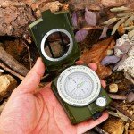 GUCOO Military Lensatic Compass for Hiking Survival Camping Hunting Gifts Army Waterproof Pocket Compass for Men Magnetic Map Metal Tactical Large Navigation Tritium Compass with Mirror