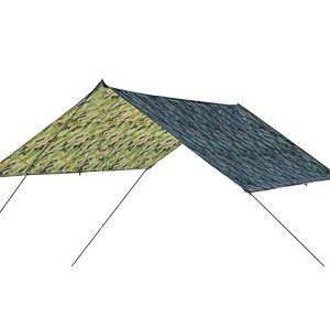 Camping Tent Tarp Waterproof, Multi-Function Tent Tarp Shelter 100 x 145 cm Hammock Rain Fly Shade Tarp 210T Printed Clot Heavy Duty Shade Sail Sun Canopy for Outdoor