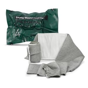 RISEN Israeli Bandage Vacuum Sterile Compression Bandages for First Aid Emergency Battle Wound Dressing Self-Rescue, 4 Inch, 1 Pack