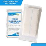 Primacare WT-7705 First Aid Sterile Multi Trauma Dressing for Stopping Heavy Bleeding in Large Open Wounds, Treating Lacerations and Piercing Injuries, 30" x 12"