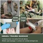 Upgrade Israeli Style Emergency Bandage, 5Pack 6 Inch Compression Bandage for Emergency Wound Dressing, First Aid and IFAK Trauma Military (6Inch-5Pcs)