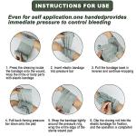 Upgrade Israeli Style Emergency Bandage, 5Pack 6 Inch Compression Bandage for Emergency Wound Dressing, First Aid and IFAK Trauma Military (6Inch-5Pcs)