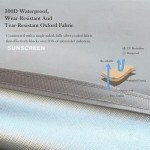 Camping Tarp with Poles, 13x9.8 Ft Camping Canopy, Waterproof Tent Tarp, Rain Shelter for Camping, Picnic,Beach, Outdoor Activities, Extra Large, Lightweight and UV Resistant, Extra Large, Grey