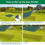 WADEO Camping Tarp with Poles, Waterproof and Lightweight Tent Hammock Tarp, 10X10FT Backpacking Rain Fly Survival Shelter for Camping, Hiking, Picnic and Outdoor Activities