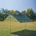 Camping Tent Tarp Waterproof, Multi-Function Tent Tarp Shelter 100 x 145 cm Hammock Rain Fly Shade Tarp 210T Printed Clot Heavy Duty Shade Sail Sun Canopy for Outdoor