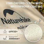 Naturehike Camping Tent Tarp,Camping Awning with Poles,Tent Canopy Rain Fly, Camping Sun Shelter for 8-10 Person Camping, Party, Picnic, Family Camping