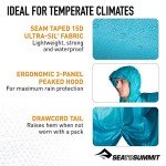 Sea to Summit Ultra-Sil Nano Tarp Poncho 4-in-1 Raincoat, Pack Cover, Groundsheet, and Shelter, Pacific Blue
