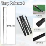 GEERTOP Large Camping Tent Tarp 17 x 10ft Portable Hammock Rain Fly Tarp with Poles Waterproof Backpacking Hammock Tarp for Outdoor Travelling