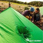 Sea to Summit Ultra-Sil Nano Tarp Poncho 4-in-1 Raincoat, Pack Cover, Groundsheet, and Shelter, Pacific Blue