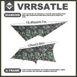 Onewind 12ft Camo Camping Tarp, Billow Tarp Shelter Lightweight and Waterproof Hammock Rainfly for Stealth Camping, Army, Military and Bushcraft, Easy to Setup with Tent Pegs and Guyline, Camouflage