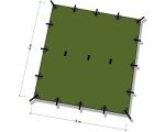 DD Hammocks - DD Tarp 4x4 - Olive Green (13ft x 13ft) - 100% Waterproof Lightweight & Multifunctional Rainfly Square Tarp Tent Group Shelter for Camping Bushcraft & Scouts