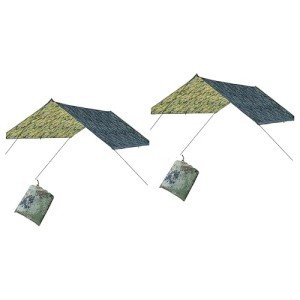 Kisangel 2pcs Tent tarp Camping tarp Waterproof Camping Sun tarp Cover Camping rain Camping Tent rain tarp Tent shelter Hammock tarp Hammock Rain Shade tarp Tent mat
