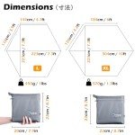 TRIWONDER Camping Tarp Waterproof Tent Footprint Hammock Rain Fly Cover Ground Cloth Small Lightweight Tent Floor Mat Camp Shelter Canopy for Hiking Backpacking Outdoor (Grey - L)