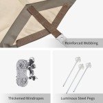 Naturehike Camping Tent Tarp,Camping Awning with Poles,Tent Canopy Rain Fly, Camping Sun Shelter for 8-10 Person Camping, Party, Picnic, Family Camping