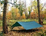 DD Hammocks - DD Tarp 4x4 - Olive Green (13ft x 13ft) - 100% Waterproof Lightweight & Multifunctional Rainfly Square Tarp Tent Group Shelter for Camping Bushcraft & Scouts