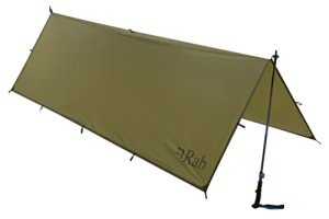 Rab Siltarp 1 Person Waterproof Lightweight Shelter Tarp for Camping and Backpacking - Olive - One Size
