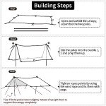 Naturehike Camping Tent Tarp,Camping Awning with Poles,Tent Canopy Rain Fly, Camping Sun Shelter for 8-10 Person Camping, Party, Picnic, Family Camping