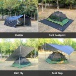 Clostnature Waterproof Camping Tarp for Tent - Ultralight Hammock Rain Fly for Backpacking, Heavy Duty Camping Hiking Awning Lightweight Rain Tarp Tent Shelter Camping Gear Must Haves