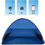 Portable Beach Sun Shelter with Phone Stand