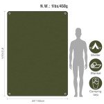 RedSwing 4 Pack Heavy Duty Waterproof Emergency Thermal Tarp, Insulated Survival Blanket for Outdoor Camping, Hiking, and Emergency Shelter, Green