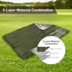 RedSwing 4 Pack Heavy Duty Waterproof Emergency Thermal Tarp, Insulated Survival Blanket for Outdoor Camping, Hiking, and Emergency Shelter, Green