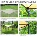 YSSOA Camping Tarp Waterproof with Poles, Hammock Rain Fly Lightweight, Backpack Tarp Portable, Tent Tarp for Camping, Emergency Shelter Tarp, UV Protection, 210T Polyester, 11.8 x 9.5 ft, Beige