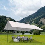 SHANQUAN Camping Tarp with Poles,10X13FT Waterproof and UV Protective Camping Tarp Tent, Lightweight Tarp Shelter Hammock Rain Fly Sun Shelter for Tent,Hiking,Garden and Traveling.