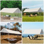 SHANQUAN Camping Tarp with Poles,10X13FT Waterproof and UV Protective Camping Tarp Tent, Lightweight Tarp Shelter Hammock Rain Fly Sun Shelter for Tent,Hiking,Garden and Traveling.