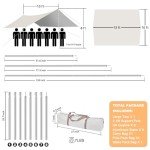 SHANQUAN Camping Tarp with Poles,10X13FT Waterproof and UV Protective Camping Tarp Tent, Lightweight Tarp Shelter Hammock Rain Fly Sun Shelter for Tent,Hiking,Garden and Traveling.