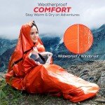 Emergency Sleeping Bag for Survival Gear and Supplies 3-Pack Life Bivy Sack Waterproof Mylar Emergency Blankets for Survival Kit Car Camping Gear Hiking Tac Bivvy Go Bag Supplies Sleep Sacks Shelter