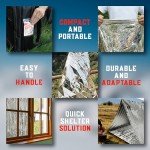 Mart Cobra Emergency Blanket 4-Pack Space Mylar Blankets Survival Gear and Supplies Reusable Thermal Camping Essentials First Aid Car Emergency Kit Prepper Bug Out Bag Foil Warm Cat Cold Snow Winter