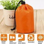 goldhik 2 Pack Emergency Sleeping Bag, Mylar Emergency Blanket, Waterproof Lightweight Survival Shelter Blanket, Portable Survival Thermal Bivy Sack for Outdoor Camping Hiking Adventure