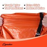 Emergency Sleeping Bag Survival Bag,Cymuber Portable Waterproof Thermal Bivy Sacks Tac Bivvy Bags,Camping Mylar Sleeping Bag Survival Gear Emergency Blankets Survival Shelter (4 PACK, Survival Orange)