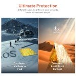 Griwonmy 6 Pack Survival Emergency Blanket, Updated Model Mylar Blankets, Space Blanket Gold and Silver, Suitable for Outdoor Sports, Wilderness Survival, Car Breakdown Emergency Use