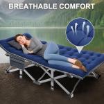 ABORON Heavy-Duty Folding Camping Cot with Mat