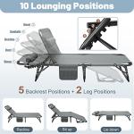 5-Position Portable Sleeping Cot for Outdoor Use