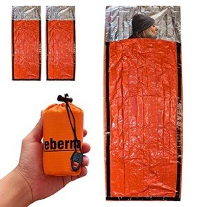Portable Emergency Sleeping Bag and Blanket, 2 Pack
