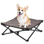 KingCamp Raised Dog Bed with Washable Mattress