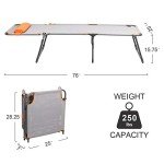 Adjustable Portable Camping Cot and Lounge Chair