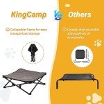 KingCamp Raised Dog Bed with Washable Mattress