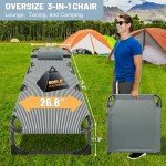 5-Position Portable Sleeping Cot for Outdoor Use