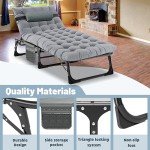 5-Position Portable Sleeping Cot for Outdoor Use