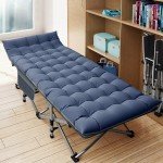 Heavy-Duty Folding Camping Cots for Adults - 2 Pack