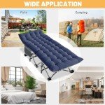 Heavy-Duty Folding Camping Cots for Adults - 2 Pack