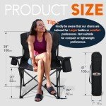 Overmont Oversized Camping Chair with Cooler Pockets